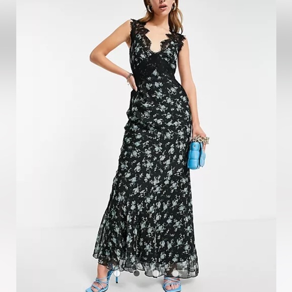 ASOS open back maxi dress US2 - Picture 4 of 5